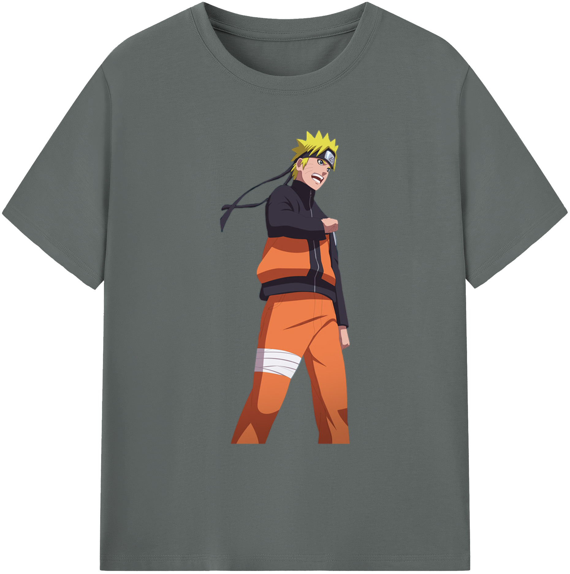 （画像用） NARUTO -ナルト- うずまき ナルト Uzumaki Naruto 綿100％ メンズ半袖Tシャツ｜肌触りやわらか＆通気性